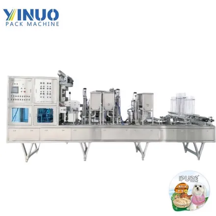 M&aacute;quina autom&aacute;tica de llenado y sellado de bandejas de aluminio para alimentos para mascotas