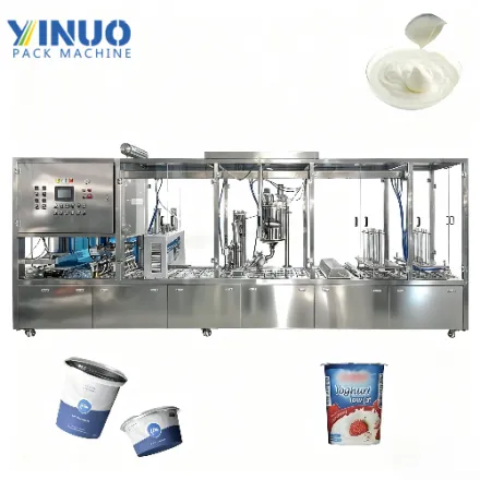 M&aacute;quina llenadora y selladora de yogur