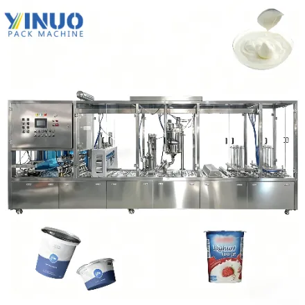 Máquina llenadora y selladora de yogur