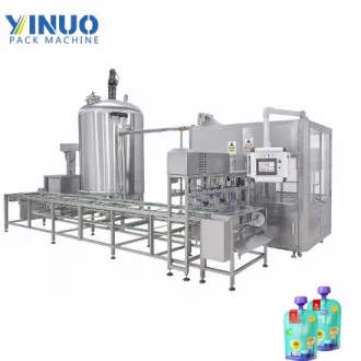 Máquina automática de llenado y taponado de bolsas con boquilla para puré de frutas, jugos, yogures y envases de alimentos para bebés