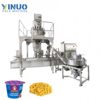 Máquina envasadora, llenadora y sellado con pesador de cabezales múltiples para macarrones y pastas