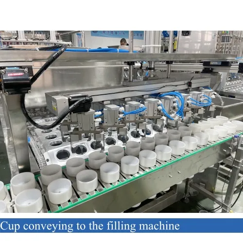 Máquina automática de llenado y sellado de gelatina de pulpa de fruta para envasado de bebidas en tazas